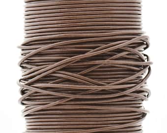 2mm Tan Brown Leather Cord, Round, Jewelry Making