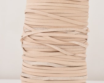 3mm Natural Beige Leather Cord – Lead-Free Jewelry Making