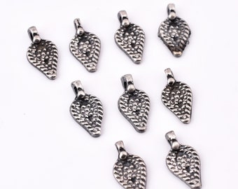 18mm - 12pcs Antique Silver Charms, Boho Silver Plated Pendants, Boho Pendants , Handmade, Charms For Macrame, Charms For Jewelry Making