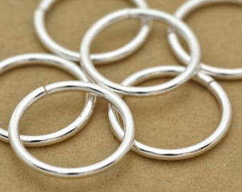 20 Silver Plated 20mm Open Jump Rings Jewellery Making Findings
