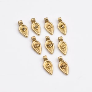 Raw Brass Boho Pendants – Ethnic Charms for Jewelry Making (24pcs)