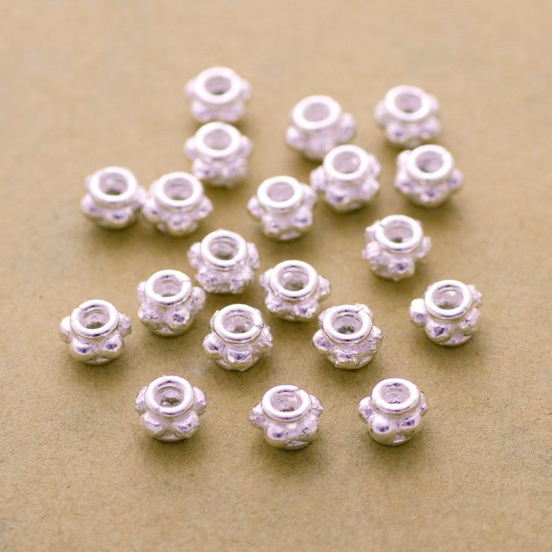 Spacer Beads 20pc-6mm Bali Silver Beads Jewelry Making Silver Plated Bali Spacers Beads