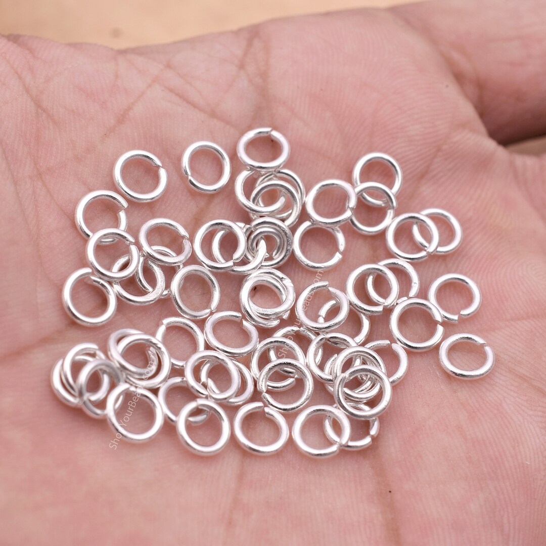 Silver Jump Rings 6mm 139pcs, Open / Split Silver Plated Round Jump