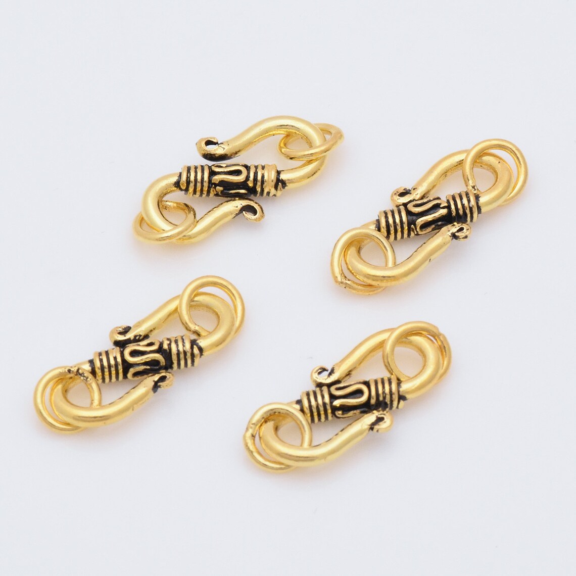 4Pcs28mm Antique Gold S Clasps For Bracelets Gold Plated S Etsy