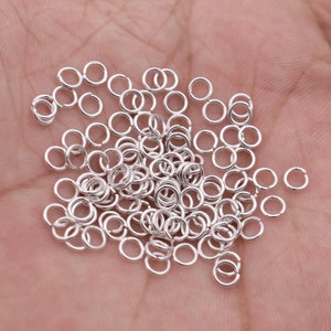 4.5mm - 440pc Silver Jump Rings, Open / Split Silver Plated Open Round Jump rings For Jewelry Making, O Rings, Metal Jump Rings