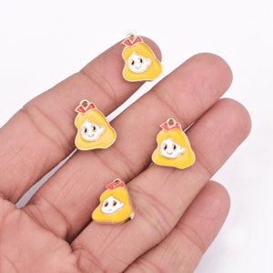 10 szt. - Księżniczka Arora Dainty Enamel Charms, Disney Fantasy Cartoon Characters Charms, Materiały do majsterkowania dla dzieci Biżuteria