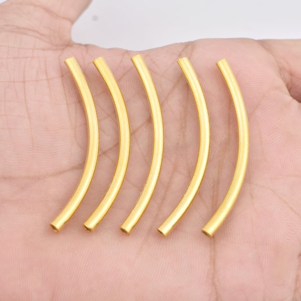 Curved Tube Beads Etsy