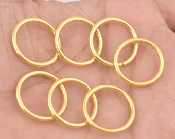 Vergulde ringetjes 20 mm – gouden tussenschakels, 8 stuks