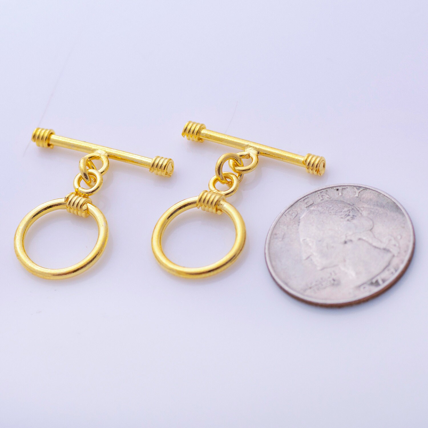 2 Set Gold Toggle Clasps Gold Plated Closures Jewelry Etsy