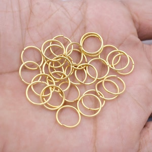 10mm - 111pc Gold Jump Rings, Open / Split Gold Plated Open Round Jump rings For Jewelry Making, O Rings, Metal Jump Rings