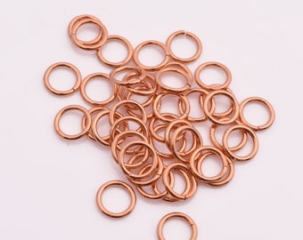 9mm - 40pc Copper Plated Saw Cut Jump Rings, Copper Plated Open Round Jumprings For Jewelry Making, O Rings, Metal Jump Rings 17 Gauge
