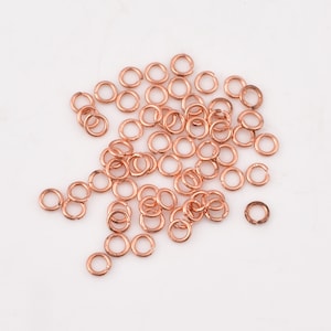 Copper Jump Rings 4.5mm - 322pcs, Open / Split Copper Plated Open Wire Jump Rings, Round Shape Jump Rings