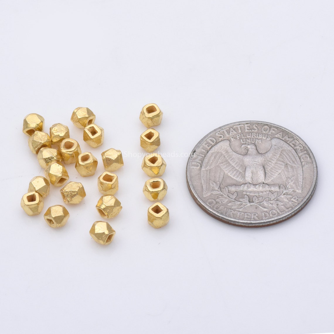 4mm 50pc Tiny Gold Plated Spacer Beads for Jewelry Making Etsy
