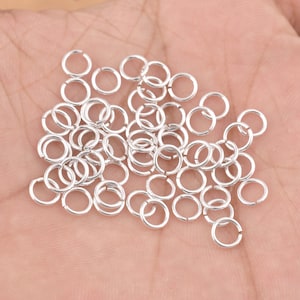 6mm - 153pc Silver Plated Saw Cut Large Jump Rings, Open Round Jumprings For Jewelry Making, O Rings, Metal Jump Rings 20 Gauge
