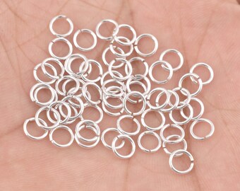 Versilberte Biegeringe 6 mm - 20 Gauge Schmuckherstellung Zubehör