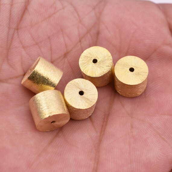 20mm Gold Heart Beads, 2pc Gold Plated Brushed Metal Large Heart Beads for  Jewelry Making 