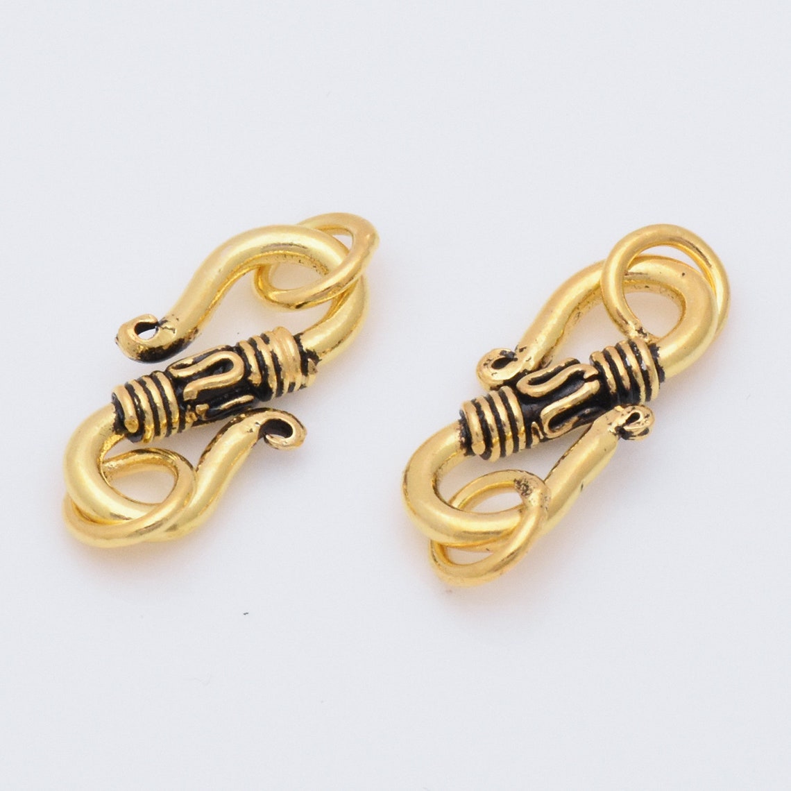 4Pcs28mm Antique Gold S Clasps For Bracelets Gold Plated S Etsy