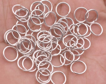 8mm - 145pc Silver Jump Rings, Open / Split Silver Plated Open Round Jump rings For Jewelry Making, O Rings, Metal Jump Rings