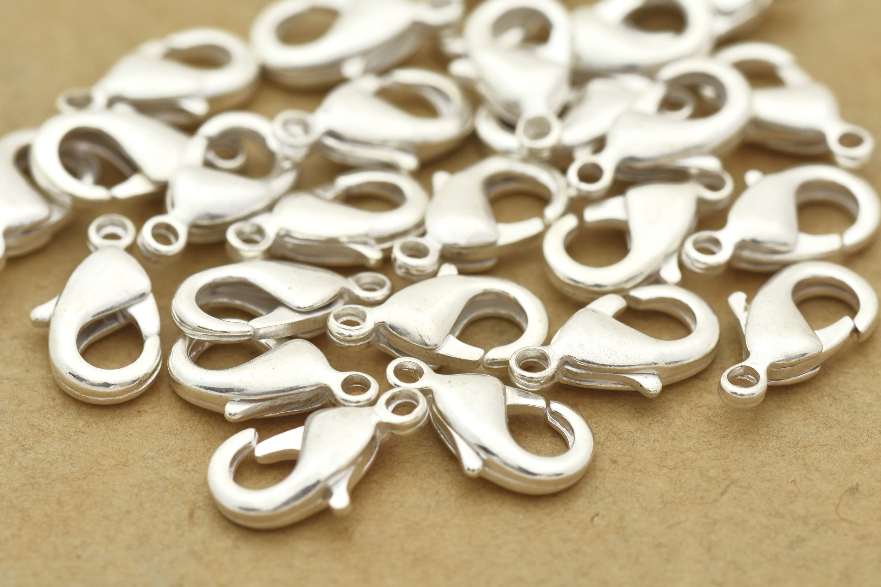 12mm 25pcs Silver Lobster Clasps for Jewelry Making Etsy Sweden
