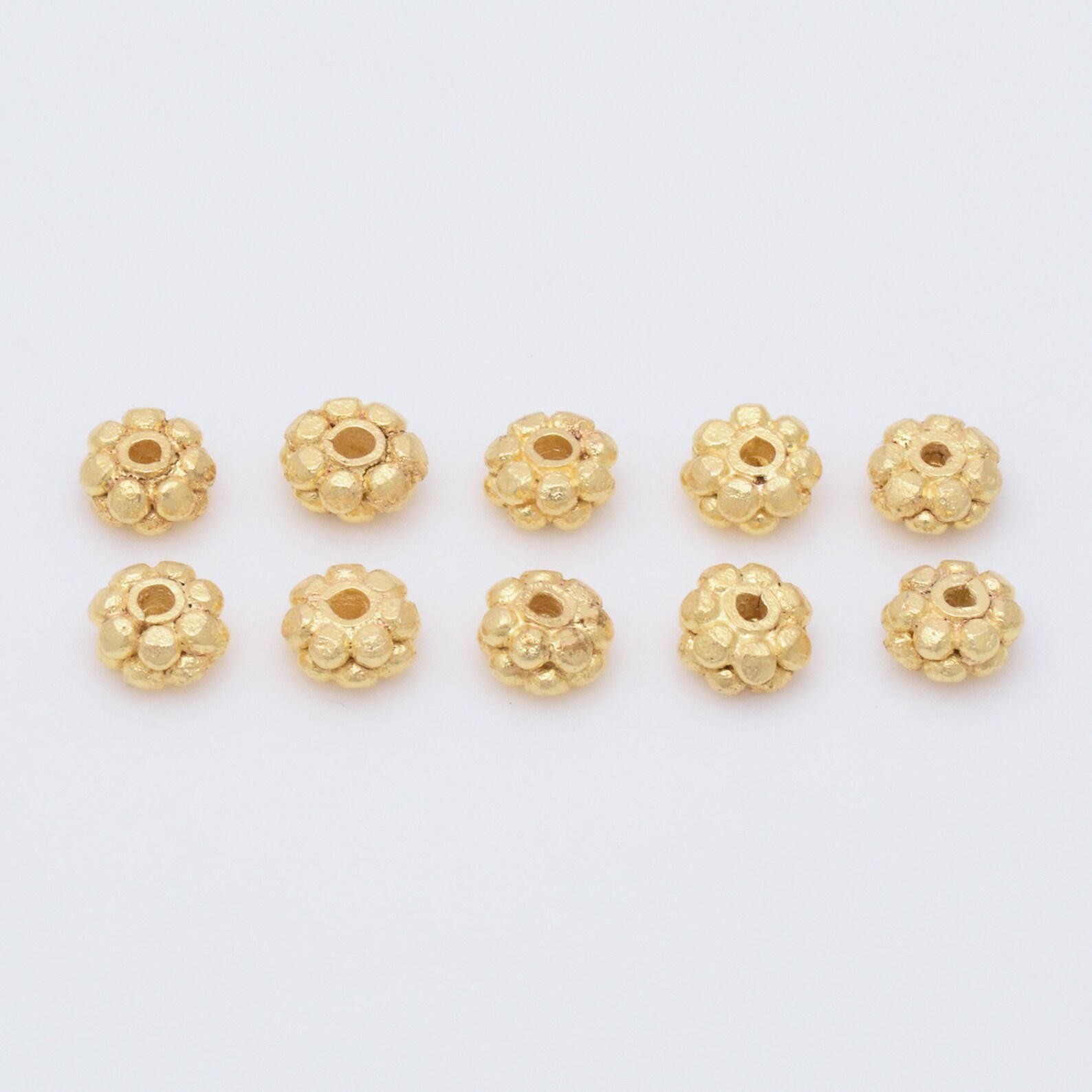 10pc8mm Gold Plated Daisy Spacer Beads Bali Style Flower Etsy