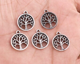 10PCs Tree Of Life Wholesale Antiqued Silver Plated Pendant Charms C5574 10PCs Tree Of Life Wholesale Antiqued Silver Plated Pendant Charms C5574