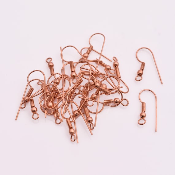 30pcs 21mm Classic Copper Plated Ear Wires for Jewelry Making