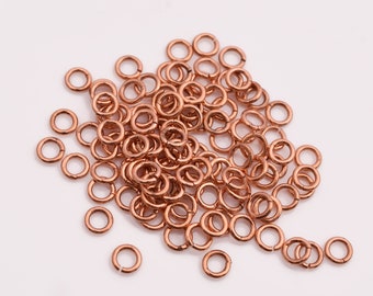 5mm - 106pc Copper Plated Saw Cut Jump Rings, Copper Plated Open Round Jumprings For Jewelry Making, O Rings, Metal Jump Rings 18 Gauge