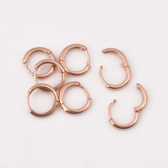 12mm Rose Gold Huggies Earrings for Jewelry Making Rose Gold