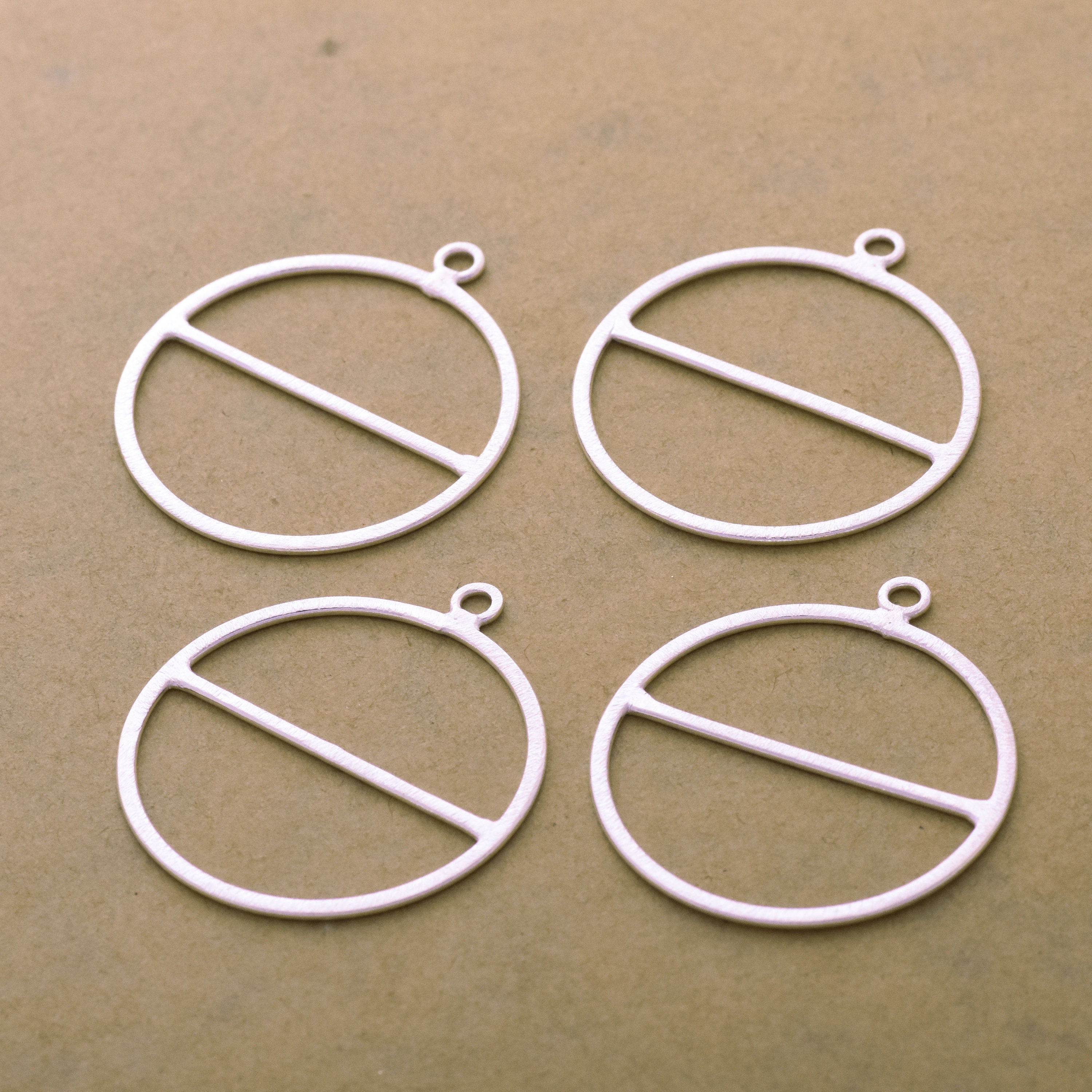 Silver Plated Large Earring Connectors/ Large Circle Pendent/ Etsy