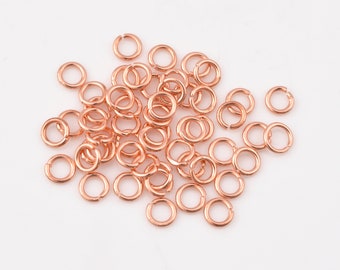 Copper Jump Rings 5.5mm - 180pcs, Open / Split Copper Plated Open Wire Jump Rings, Round Shape Jump Rings