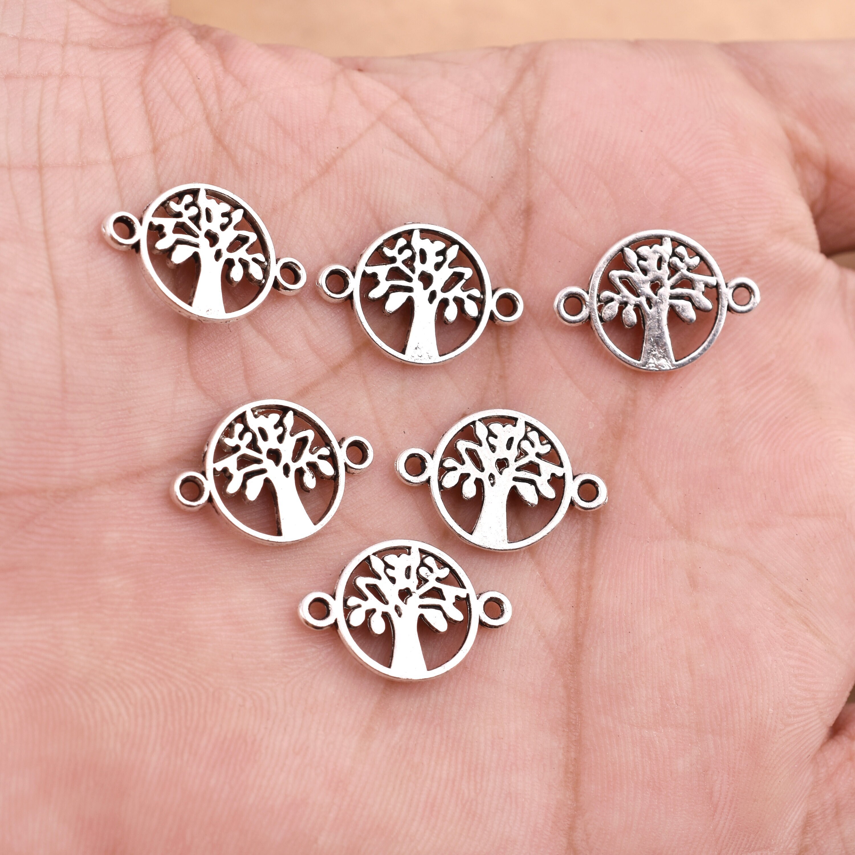 thumbnail image 2 of Tree Of Life Antiqued Silver Plated Connector Charms – Xanadu Designs C3764, 10/20/50 Pcs 2 of 4