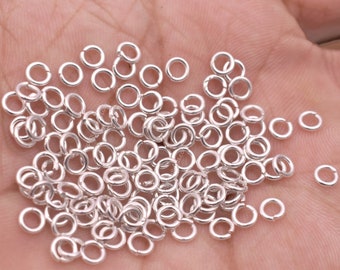 4mm - 318 pc Silver Jump Rings, Open / Split Silver Plated Open Round Jump rings For Jewelry Making, O Rings, Metal Jump Rings