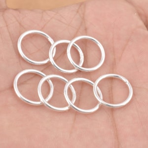 Silver Plated Jump-Rings, 16mm - 10pc Silver Close Jump Rings, O Jump-Rings for Jewelry Making