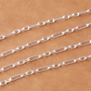 Shiny Silver Plated Chains, Soldered Chains - Cable Chain, For Necklace Makings, Chains Supplies by Meter