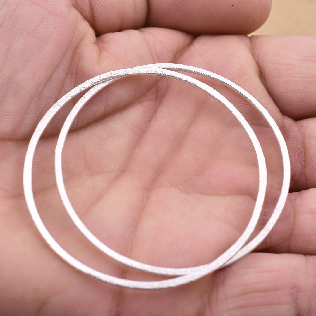 55mm 2pc Connector Rings Silver Washers Artisan Organic Etsy