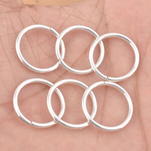 20mm - 6pc Silver Plated Saw Cut Large Jump Rings, Silver Plated Open Round Jumprings For Jewelry Making, O Rings, Metal Jump Rings 13 Gauge