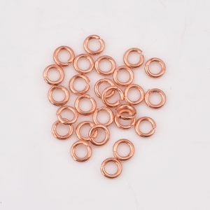 Copper Jump Rings 4.5mm - 218pcs, Open / Split Copper Plated Open Wire Jump Rings, Round Shape Jump Rings