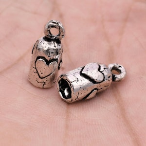 2pcs - 5mm Silver Plated End Caps For Jewelry Making