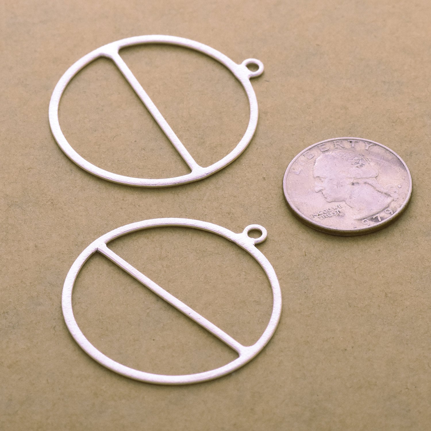 Silver Plated Large Earring Connectors/ Large Circle Pendent/ Etsy