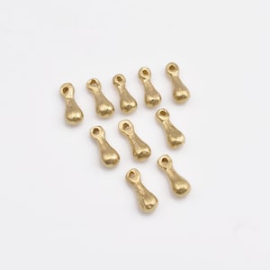 13mm - 22pcs Raw Brass Charms, Boho Brass Pendants, Boho Pendants, Ethnic charms, Handmade, Charms For Macrame / Jewelry Making