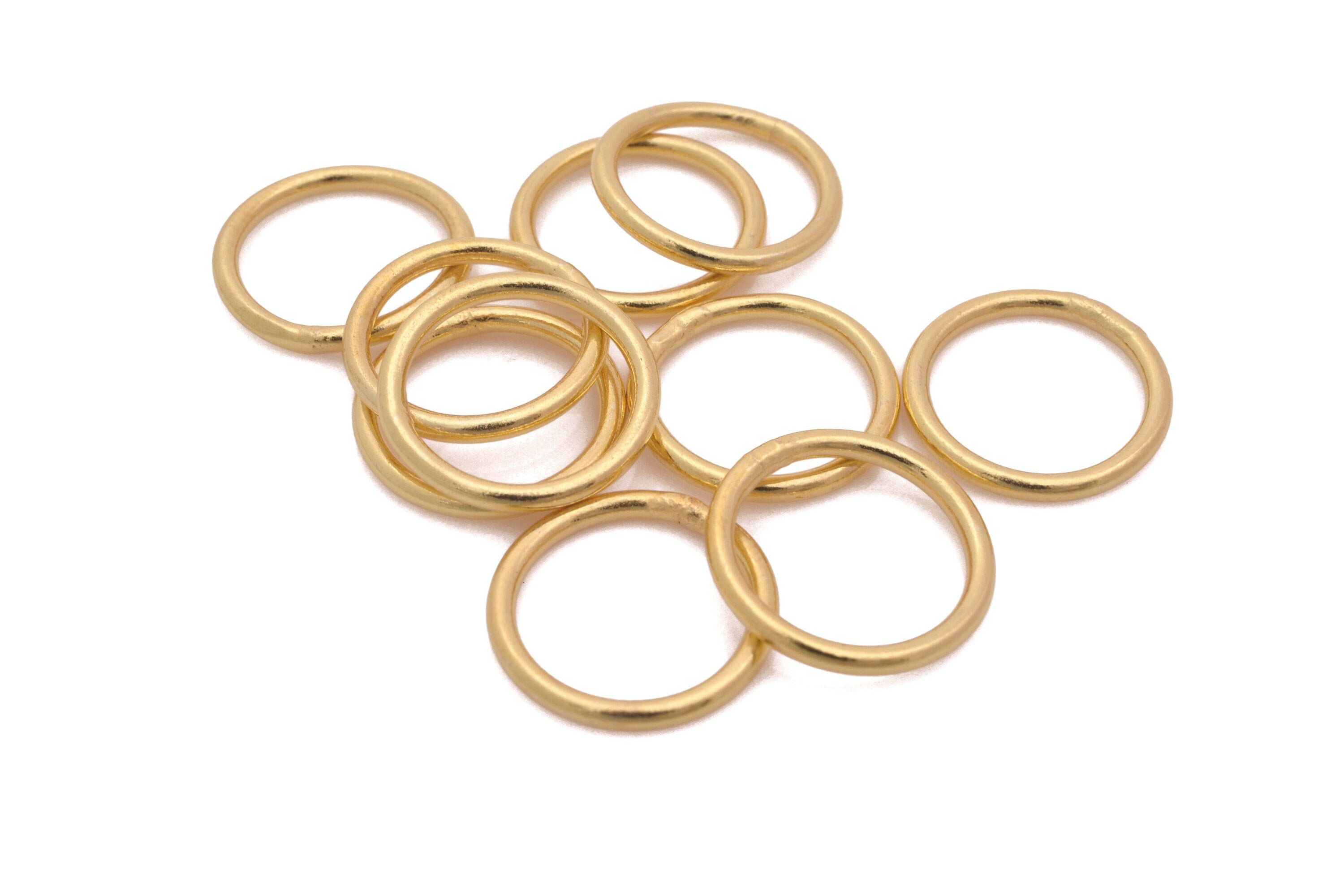 16mm 10pc Large Gold jump rings Gold plated closed round Etsy