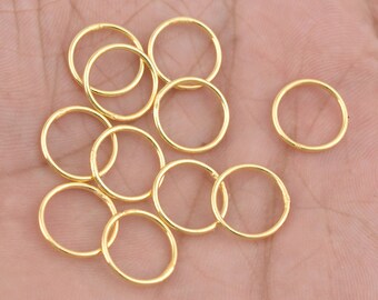 Vergulde ringetjes: 12 mm, dikte 18 (40 st)