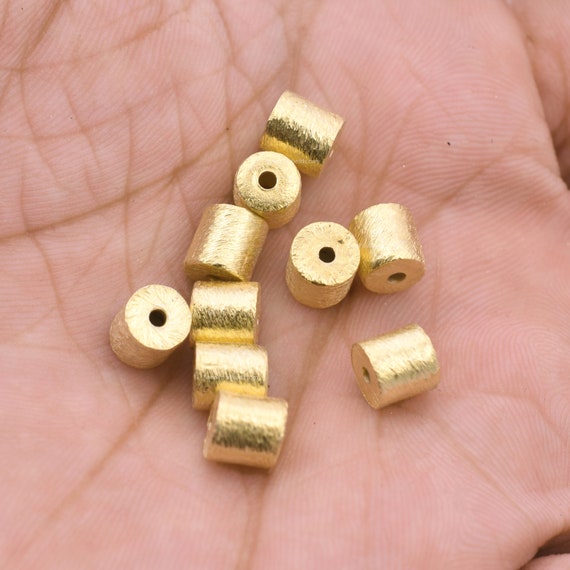 6mm 20pc Gold Balls Beads, Brushed Gold Spacer Beads for Jewelry Making,  Round Gold Beads, Gold Plated 