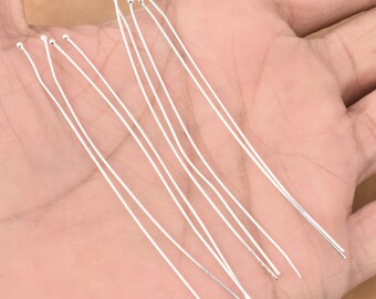 Silver Plated Ball Head Pins - 23 Gauge, 3 Inch, 46pc