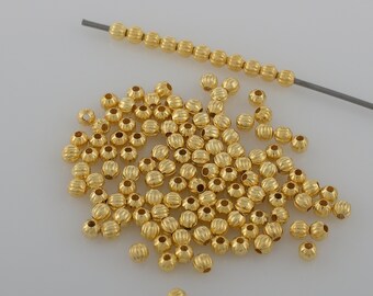 Perline D'Oro 4mm - 400 Pezzi, Ottone Placcato 18K, Per Bracciali E Collane Fai-Da-Te - Foto 7