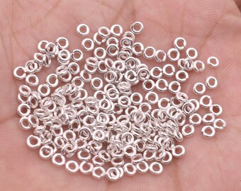 495 Silver Plated Jump Rings 3mm – Open Jewelry Connectors
