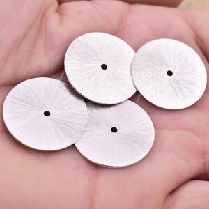24mm - 4pc Silver Heishi Beads, Flat Silver Disc Beads, Silver Spacer Beads, Washer Bead, Silver Beads, Silver Disk Beads For Jewelry Making