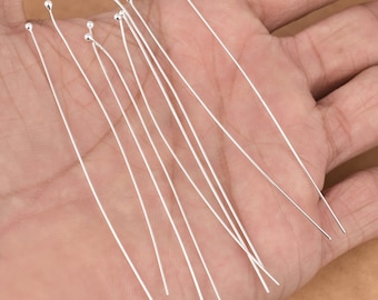 Silver Plated Ball Head Pins - 23 Gauge, 3 Inch (43pc)