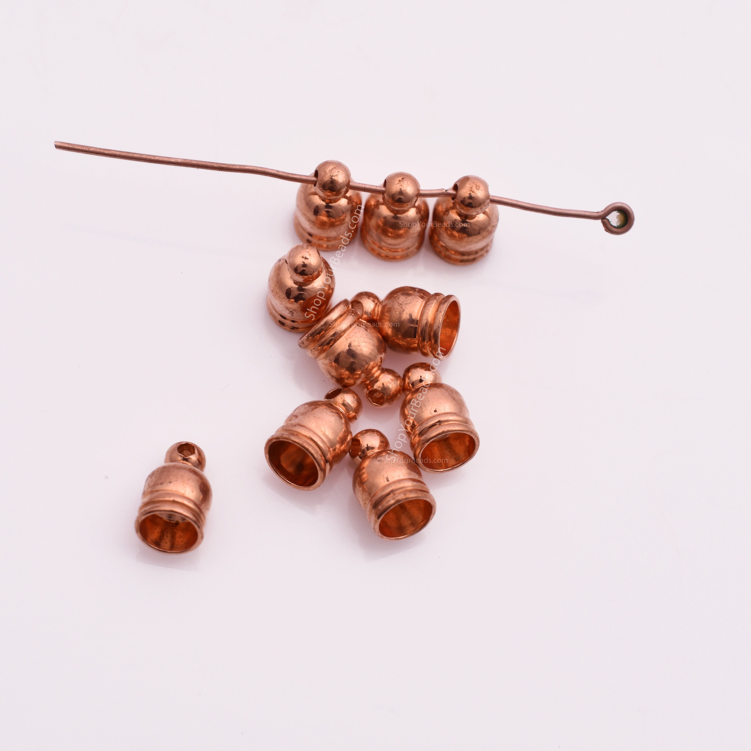 9mm Long Copper Temple Cord End Caps for Jewelry Making Jewelry Findings Copper Plated Findings 10pcs Etsy UK