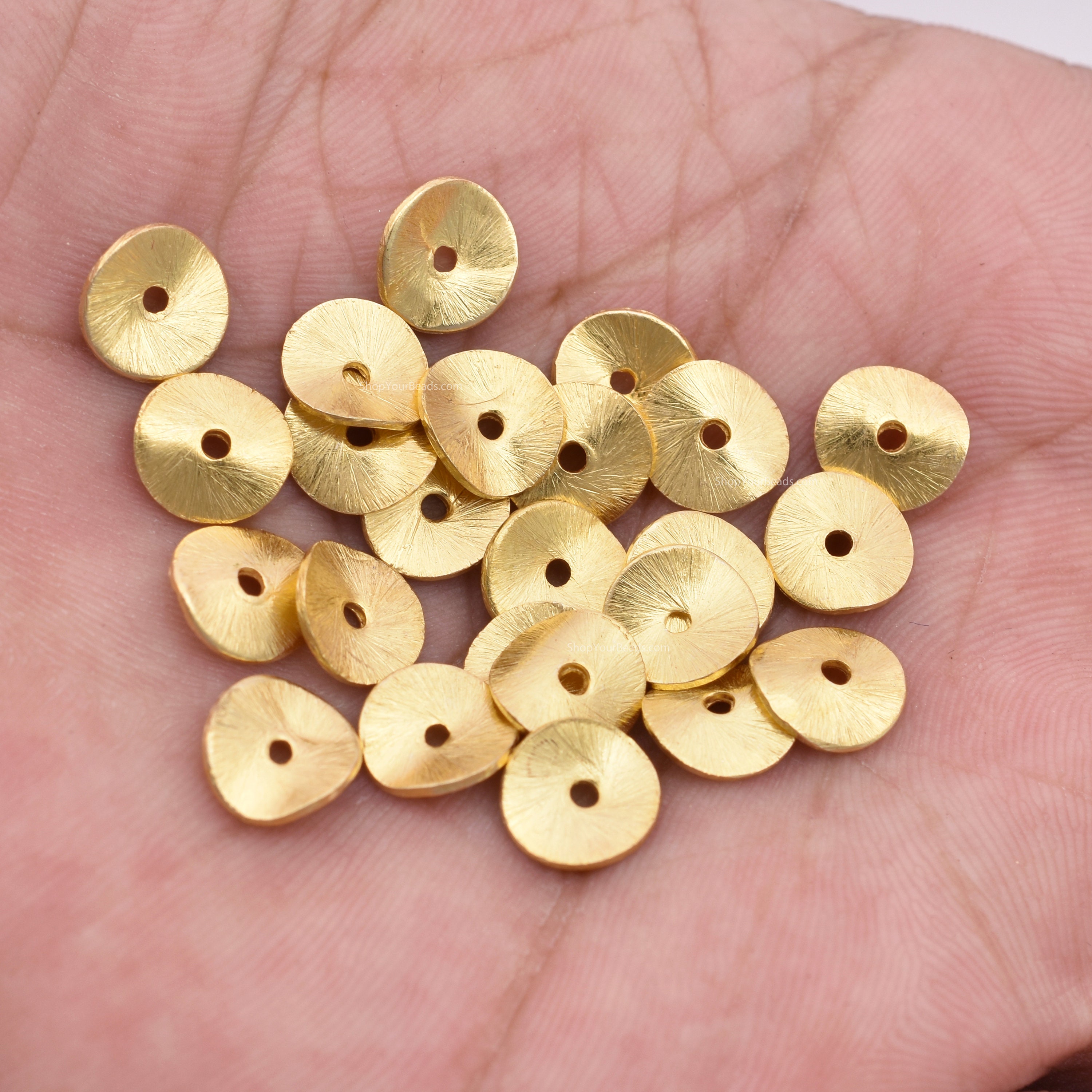 3mm - 500pcs Gold Beads, Gold Spacer Beads for Jewelry making Round shiny  Ball Beads